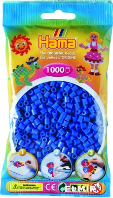 Бусины для термомозаики Hama Midi Light Blue 1000 шт. (207-09) купить |  ELMIR - цена, отзывы, характеристики картинки