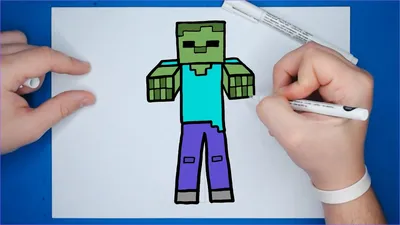 HOW TO DRAW A ZOMBIE 🧟 || How to draw Minecraft || Draw Tutorial - YouTube картинки