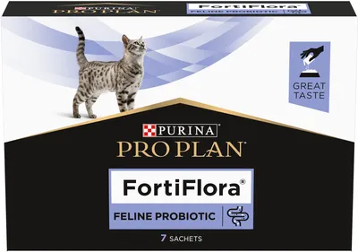 Пробиотик для взрослых кошек и котят Pro Plan FortiFlora Feline Probiotic 7  шт по 1г. – купить в Киеве | цена и отзывы в MOYO картинки