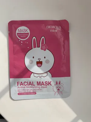 Тканевая маска для лица Bioaqua Facial mask «Зайчик» - «Хорошая увлажняющая  маска для лица » | отзывы картинки