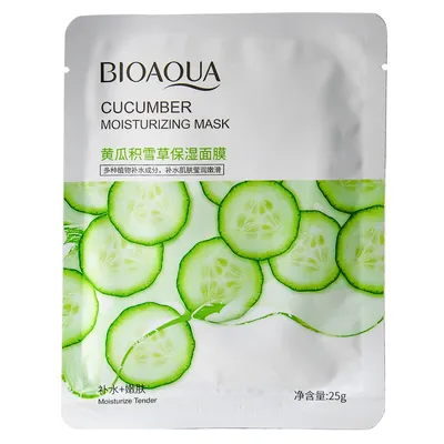 Тканевая маска для лица BIOAQUA Cucumber Moisturizing Mask с экстрактом  огурца 25 г: продажа, цена в Харькове. Маски для кожи лица от  \ картинки