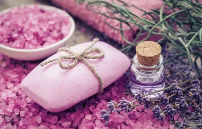 Обои мыло, pink, лаванда, lavender, соль, spa, oil картинки на рабочий  стол, раздел разное - скачать картинки