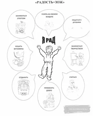 На тему здоровый образ жизни #22 - скачать или распечатать раскраску из  категории «на тему здоровый образ жизни» бесплатно #395821 картинки