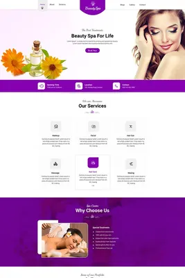 Beauty Spa - Beauty Salon \u0026 Spa PSD Template | Beauty spa, Spa salon,  Beauty salon картинки