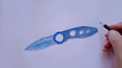 Как нарисовать нож FLIPKNIFE \ картинки