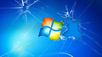 Обои Разбитый Windows, картинки - Обои для рабочего стола Разбитый Windows  фото из альбома: (компьютеры) картинки