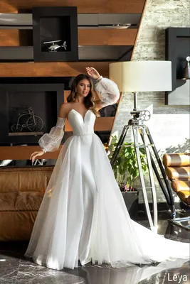 Свадебное платье Leya коллекция 2021 года | Stylish wedding dresses,  Detachable sleeves wedding dress, Satin mermaid wedding dress картинки