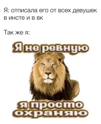 Картинки с надписью я не ревную я просто охраняю со львом (49 фото) » Юмор,  позитив и много смешных картинок картинки