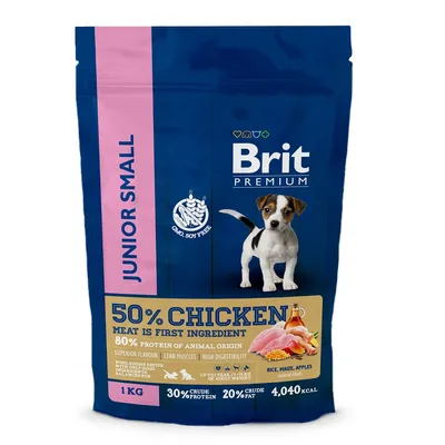 Brit Premium Dog 1кг Puppy and Junior Small курица сухой корм для щенков и  молодых собак (49875), купить оптом в Москве , цена, характеристики,  описание - Симбио-Урал - ЗооЛэнд картинки