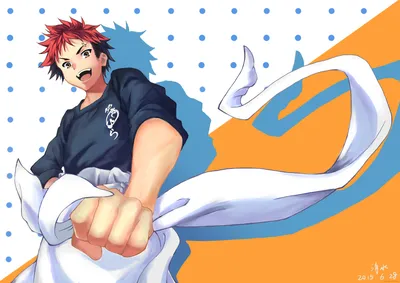 Обои Аниме Shokugeki no Soma, обои для рабочего стола, фотографии аниме,  shokugeki no soma, кухня, сомы, qing, shui, парень, улыбка, арт, юкихира, сома  Обои для рабочего стола, скачать обои картинки заставки на картинки