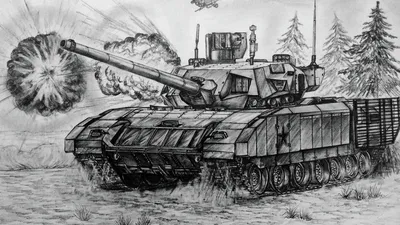 Рисунки карандашом танки военные - 70 фото картинки