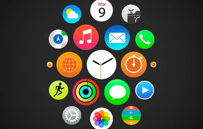 Обои часы, меню, иконки, color, эпл, ios, apple watch картинки на рабочий  стол, раздел hi-tech - скачать картинки