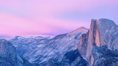 Обои Обои Эпл, 5k, 4k, горы, yosemite, 5k, 4k wallpaper, forest, OSX,  apple, mountains, sunset, snow, ОС #182 картинки