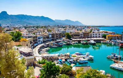 Обои море, дома, яхты, Кипр, Kyrenia Harbour картинки на рабочий стол,  раздел город - скачать картинки