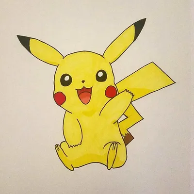 A quick pen and marker drawing to celebrate LGP/LGE - #025 Pikachu |  Рисунок кекса, Пикачу, Рисунок картинки