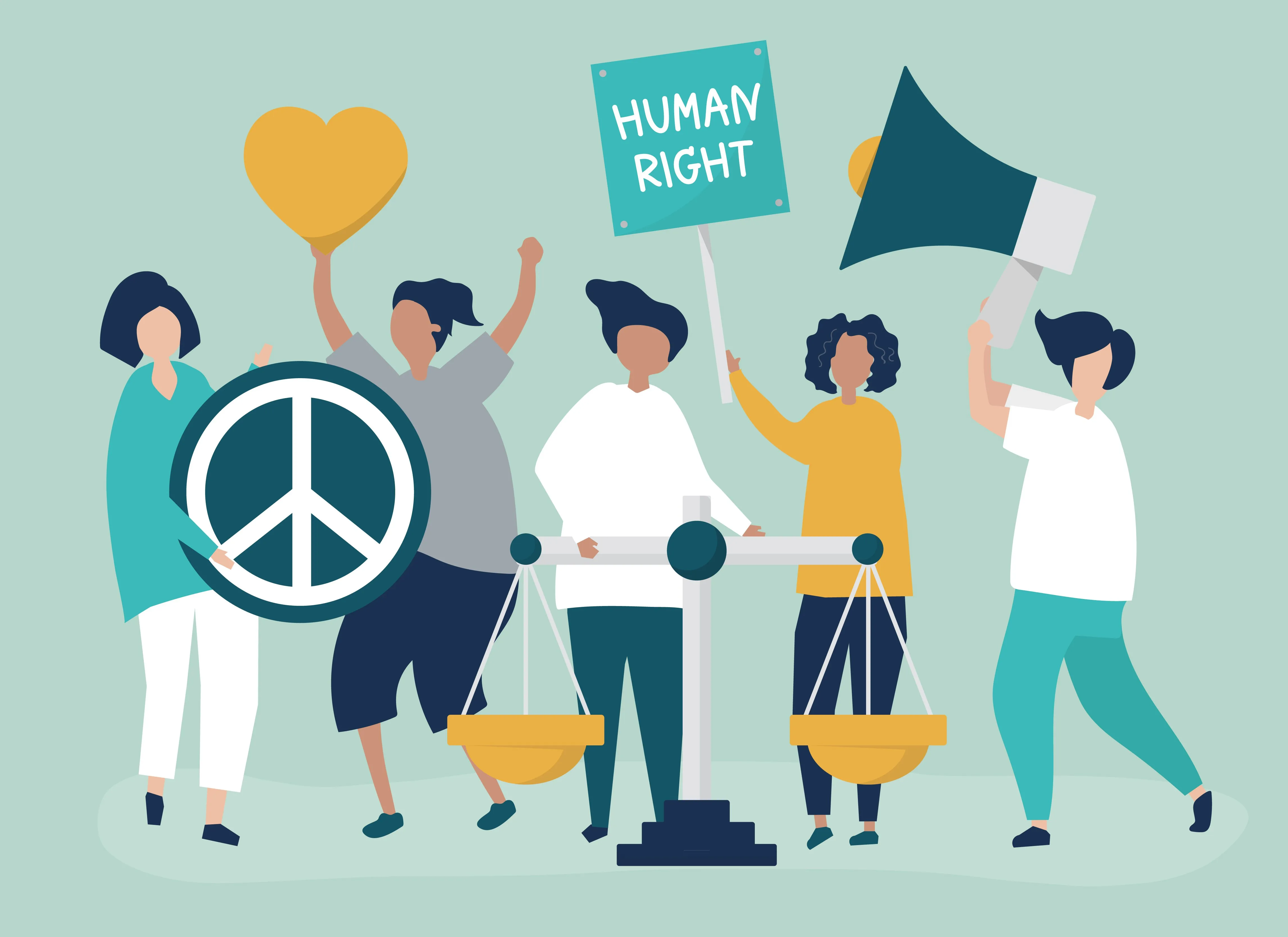 Права человека Векторная иллюстрация