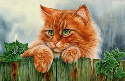 Картинки по запросу рыжий кот | Cat painting, Cat art, Pets cats картинки