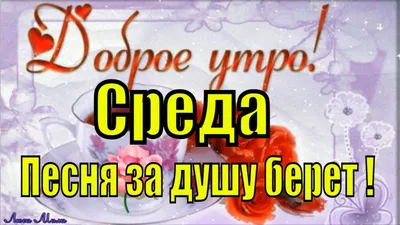 С Добрым Утром Среда ! Ну что за жизнь !Песня за душу берет !Видео  Пожелание Музыкальная Открытка - YouTube картинки