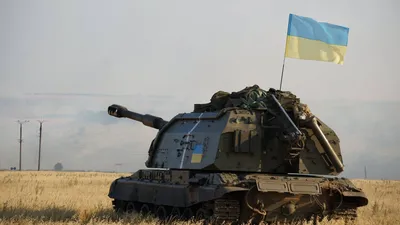 Военный танк с флагом Украины | Обои для телефона картинки