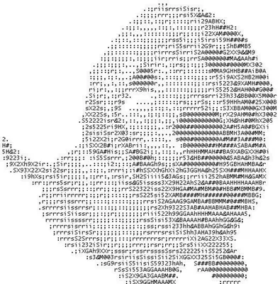 Из символов картинка #376331 - ASCII Art - Рисунки символами, картинки из  символов, символы для вк - скачать картинки