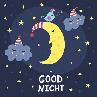 Good Night Vol. 1 patterns and cards (54 files) » Векторные клипарты,  текстурные фоны, бекграунды, AI, EPS, SVG картинки