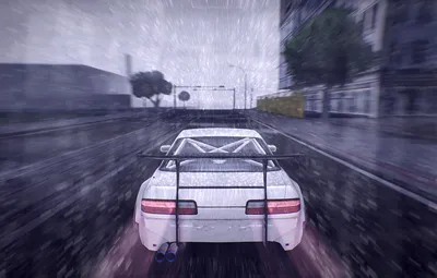 Обои game, rain drops, gta sa, nissan onevia картинки на рабочий стол,  раздел игры - скачать картинки