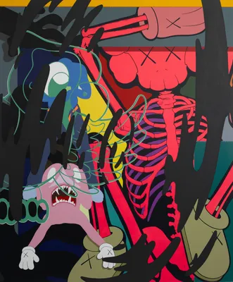 Kaws Skeleton Wallpapers on WallpaperDog картинки