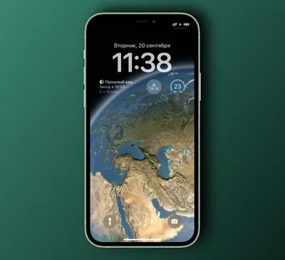 Как отключить «зеленую точку» геолокации на астрономических обоях в iOS 16 картинки