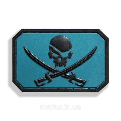 Купить Шеврон PIRATE SKULL (Весёлый роджер), цена 95 грн — Prom.ua  (ID#1660642564) картинки