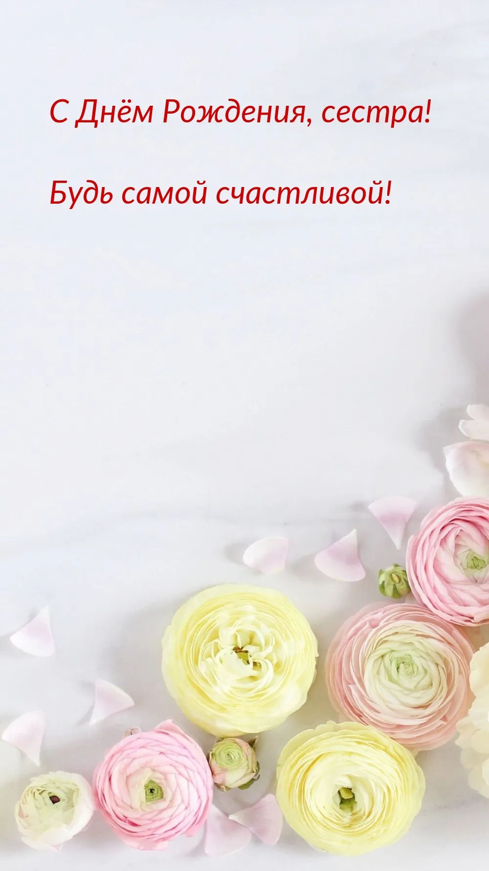 С днем рождения сестра открытки красивые с пожеланиями