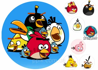 Вафельная картинка Angry Birds/Злые птички 5: продажа, цена в Днепре.  Детские украшения от \ картинки