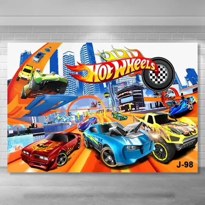 Настольный фон для вечеринки по случаю дня рождения мальчика Hot Wheels  Wild Hot Racer Car P – webackdrops картинки