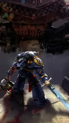 Скачать обои Warhammer 40000 Space Marine Ultramarines, Warhammer, 40000,  Космос, Marine, Ultramarines в разрешении 1080x1920 на рабочий стол картинки