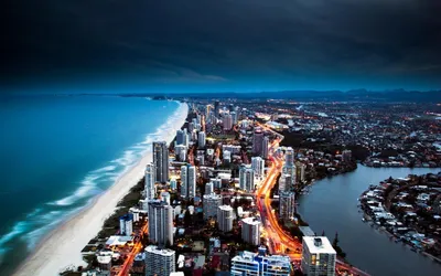 Картинка nighttime, ночное время, Австралии, Australia, Голд-Кост,  cityscapes, городские пейзажи, Gold Coast 1680x1050 скачать обои на рабочий  стол бесплатно, фото 63387 картинки