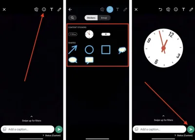 Как вставить стикеры в статусы WhatsApp картинки