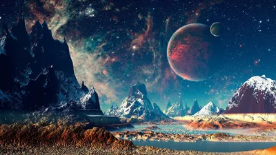 Космос/планеты - Обои для рабочего стола Windows | Landscape wallpaper,  Landscape canvas art, Planets wallpaper картинки