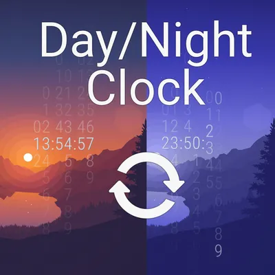 Живые обои Day/Night-Cycle slide-clock - Wallpaper Engine картинки