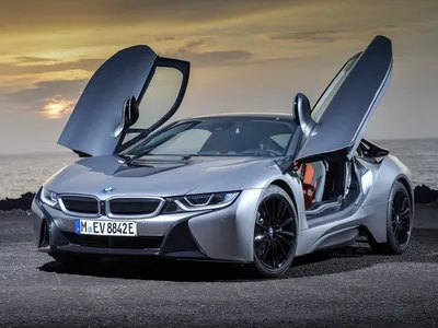 Фото BMW i8 - фотографии, фото салона BMW i8, I рестайлинг поколение картинки