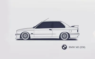 Чертёж машины BMW M3 (E30) - обои на рабочий стол картинки