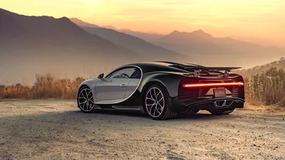 Обои для рабочего стола BUGATTI 2018 Chiron авто Сзади 1920x1080 картинки