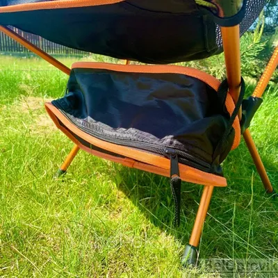 Стул туристический складной Camping chair для отдыха на природе Оранжевый картинки