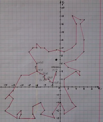 Слоник (-1; 4), (-2; 1), (-3; 2), (-4; 2), (-4; 3), (-6; 4), (-6; 6), (-8;  9), (-7; 10), (-6; - Школьные Знания.com картинки