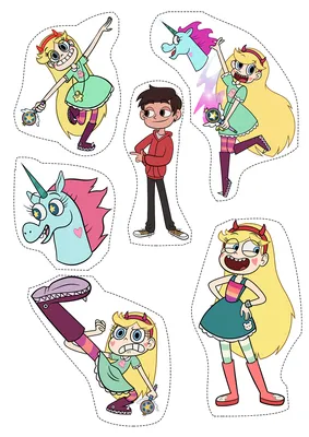 Лист наклеек Стар против сил зла/Star vs. the Forces of Evil Купить в  интернет магазине AnimeStore4you. картинки