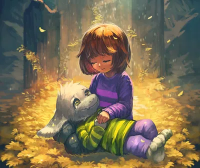 Обои на рабочий стол Asriel Dreemurr / Азриэль Дримурр и Frisk / Фриск из  игры Undertale, by Sa-Dui, обои для рабочего стола, скачать обои, обои  бесплатно картинки