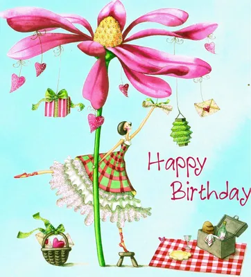 Pin by Lori Reznick on Nina Chen Illustrations | Happy birthday greetings,  Happy birthday cards, Birthday wishes cards картинки