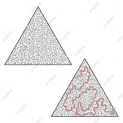 сложный треугольный лабиринт вектор фон PNG , идея, Логические, концепция  PNG картинки и пнг рисунок для бесплатной загрузки картинки