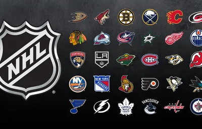 Обои черный фон, NHL, НХЛ, black background, team logos, professional  hockey clubs, логотипы команд, профессиональные хоккейные клубы картинки на  рабочий стол, раздел спорт - скачать картинки