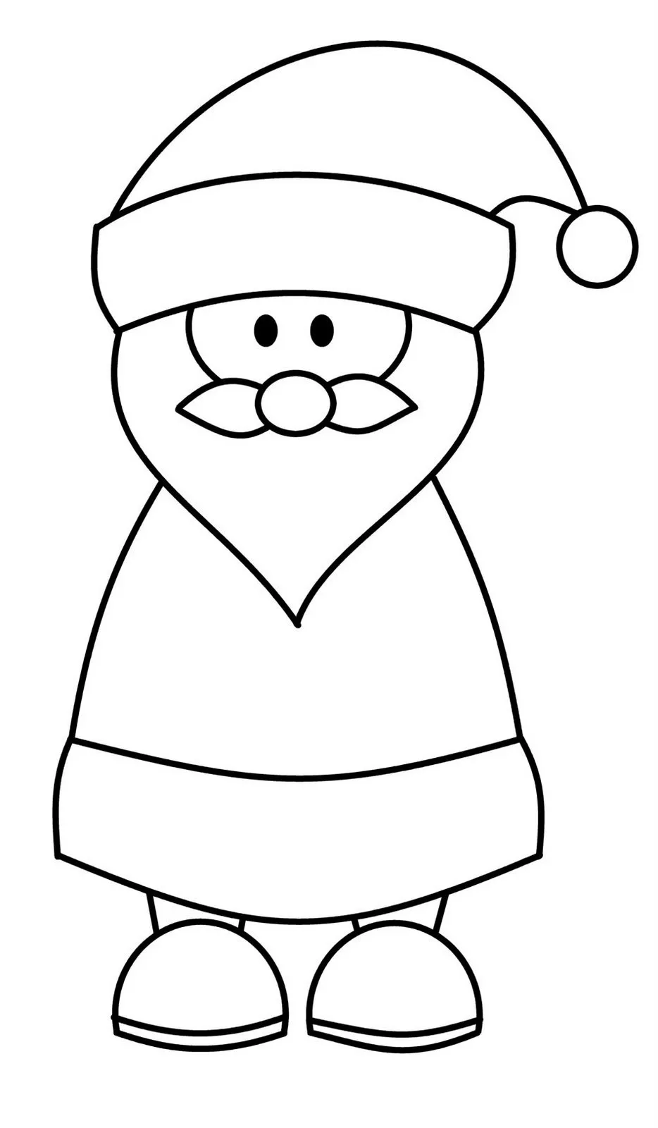 Дед Мороз рисунок для детей карандашом