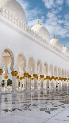 Обои Мечеть шейха Зайда, Sheikh Zayed Mosque, Abu Dhabi, 4k, Архитектура  #16651 картинки