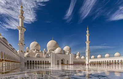 Обои Abu Dhabi, ОАЭ, Мечеть шейха Зайда, Абу-Даби, UAE, Sheikh Zayed Grand  Mosque картинки на рабочий стол, раздел город - скачать картинки